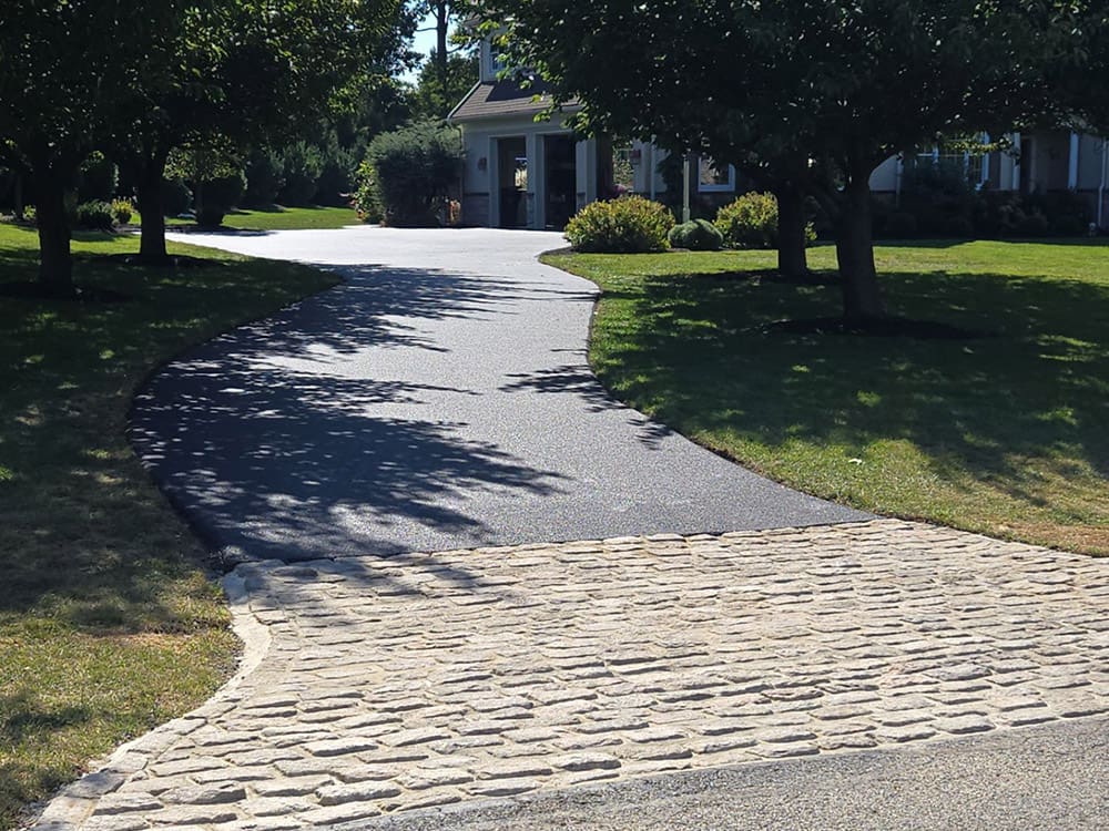 a driveway that's been seal-coated